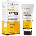 Dr. Sheth's Mineral Sunscreen SPF 50 PA+++ | Water Proof Sunscreen | No White Cast | Quick-absorbing | Ultra Lightweight & Non-sticky | 25% Zinc Oxide | for All Skin Types | for Women & Men | 50g