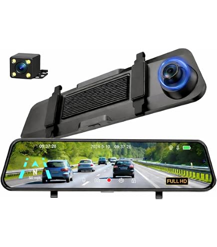 HCLZOE Monitor LCD 7'' Con Parasole Per Auto, Ingresso Doppio Video, Colore Beige