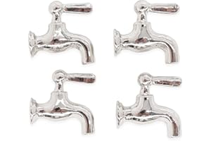 Odoria 1/12 Scala Dolls House Miniature Bagno Rubinetti Casa Delle Bambole Accessori, Argento