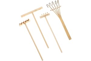 Mabor Zestaw 4 sztuk zen Grabki do ogrodu, piasku, mini Zen Garden Zengarden, akcesoria do grabienia Zen, miniaturowe narzędzia do ogrodu Zengarten, akcesoria do dekoracji domu i biura
