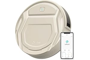 ‎LEFANT Lefant Odkurzacz robota Slim 2200 Pa, cichy 55dB, połączony z WiFi/Bluetooth/Alexa/App, 120 min autonomii, samowyładowanie, idealny do sierści zwierząt twardych podłóg, M210P szampański