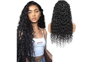 LYBYL Human Hair Wigs Parrucca Donna 4x4 Swiss Lace Closure Wig Natural Color Wet And Wavy Wig Natural Hairline 9A Brazilian Virgin Hair Wig For Black Women 28 Inch(71.12cm)