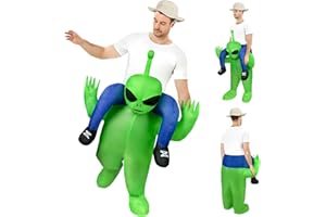 AYBUY Nadmuchiwany kostium kosmity, nadmuchiwany kostium dla dorosłych, zabawne zielone nadmuchiwane kostiumy kosmity dla dorosłych, karnawał, Halloween, zielony, cosplay na imprezy