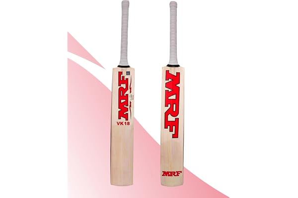 Legend VK18 Cricket Bat, Kashmir Willow, Full Size, Professional Grade, 69 cm, Rubber Grip