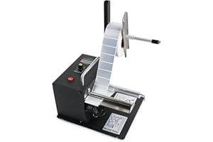 U.S. Solid Dispenser Automatico di Etichette con Contatore - Macchina Erogatrice di Etichette Regolabile in Velocità - Larghezza 10-115 mm Lunghezza 8-130 mm - Etichette Traslucide e Opache