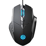 Mouse cablato per aziende, clic Silenzioso, 3200 DPI Regolabile, clic Silenzioso, 4 retroilluminazione a LED,mouse USB cablat