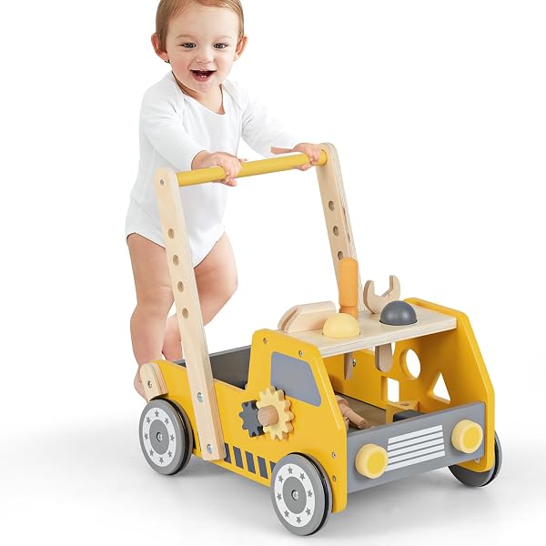 Mobile Baby Geh Hilfe Für Baby Lauflernwagen Holz, 8-in-1 Verwendung Als Laufwagen Laufrad Ab 1 Jahr Baby Walker