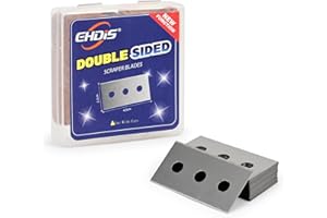 EHDIS 50pcs Cuhilla para Rasquetas, Cuchillas con Doble Filo, Recambio para Rascador Multiusos, Cuchillas de Recambio para rasqueta de Limpieza de Placa vitrocerámica