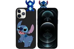 LYUBFDC Cute Cover per Samsung Galaxy A33 5G 6,4", Stitch Carino 3D Bambola Anime Modello Custodia Morbida Silicone TPU Cartoon Antiurto AntiGraffio Nero Cartone Animato Protezione Case,Kawaii