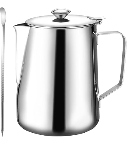 Lattiera In Acciaio Inox Pezzetti - 2 Tazze, Con Coperchio, Per Cappuccino E Latte Macchiato - Foto 10