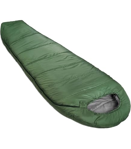 MSPORTS Premium Outdoor Sleeping Bag with Carry Strap, Silver Grey, 200 GSM for Camping, Travel, Festivals