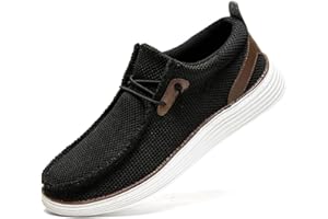LANGFEUU Mocasines sin Cordones para Hombre Zapatos Casuales para Conducir Ligeros cómodos EU 39-46