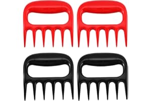 DHKFXKT Meat Shredder Claws, 4 Pcs Pulled Pork Meat Shredder Shredding Forks, Barbecue Tools, for Handling Turkey, Chicken and Pulled Pork, BBQ Grill Accessories, Not Easy to Corrode
