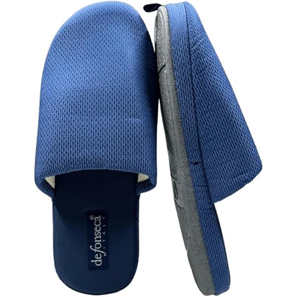 Pantofole In Cotone De Fonseca Per Uomo - Modello Roma Top Comfort Con Suola Antiscivolo - Foto 5