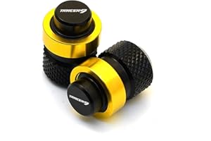 ELWAA LXRYP Kompatibel mit Yamaha Tracer 9 GT Tracer 9GT 2021 Tracer9 Tracer9gt 2022 Motorrad-CNC-Reifenventil-Luftanschlussschaft-Abdeckkappen-Steckerzubehör (Color : New Gold 9)