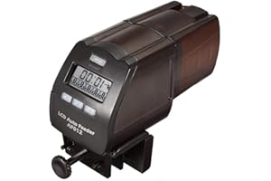 Homieco Alimentador Automático de Acuarios, Dispensador Alimentos de Peces con Pantalla LCD, Comedero de Peces Automáticos, Fish Tank Fish Food Auto Comederos para Fin de Semana o de Vacaciones