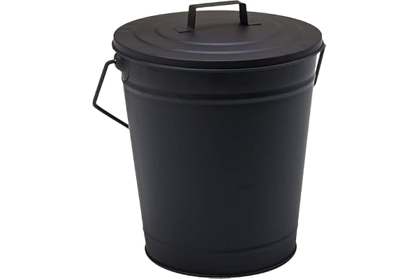 Fire Vida Träkolträ askhink med lock, metall