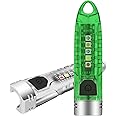 BORUIT V1 Small Torches LED Super Bright 400LM with UV Red Blue Yellow Side Light - Mini Rechargeable Powerful Keyring Flashlight, 12 Modes USB-C IPX6 Waterproof Pocket Torch