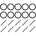 10 Pairs Replacement O-Ring & Pin 3mm Impact Ring and Pin 3 x 20mm Socket Pins for 1/2'' 8-19mm Impact Socket Scaffolders Impact Wrench Needle Roller Bearing