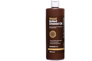 Huile de Lin Cuite pour Traitement Entretien du Bois Furniture Clinic - Protection en Intérieur/Extérieur sur Surfaces : Meubles, Mobilier Jardin, Plan de Travail, Pierre, Métal. Fini Brillant. 500 ml