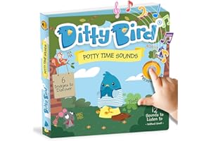 DITTY BIRD Libri da tavolo per bambini 1-3 | Libro sonoro Potty Time | Giocattoli per filastrocche per bambini interattivi | Libri interattivi per bambini da 1 anno a 3 anni | Libri sonori per bambini