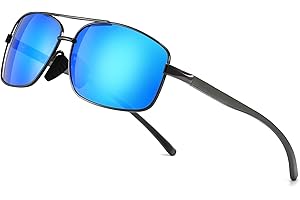 SUNGAIT Ultra Lekkie Prostokątne Spolaryzowane Okulary Przeciwsłoneczne Męskie Ochrona UV400