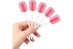 ‎HANSAGT MEDICAL 250 Stück Mundpflegestäbchen, Einweg Mundpflege Schwamm Tupfer, Mundpflege Mundhygieneschwamm, Geschmack Brombeere, Sterile Tupfer für die Mundhygiene in Zahnarztpraxen (Rosa)