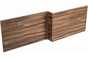 Aquariss 1700mm L Shape Walnut Effect Wood Shower Bath Front Panel