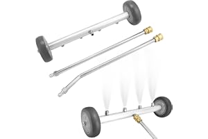 QWORK® Högtryckstvätt för bil, vattenmopp med 2 förlängningsstänger, 4 000 PSI