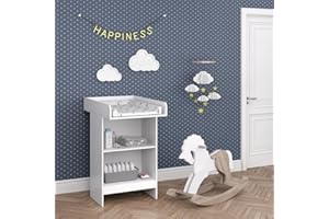 ‎VICCO Vicco Wickelkommode Leo, Wickelaufsatz für die Kommode, Weiß, 60 x 103 cm