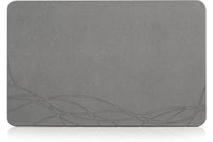 NAYAHOSE Stone Bath Mat, Diatomaceous Earth Shower Mat, Non-Slip Super Absorbent Quick Drying Bathroom Floor Mat, 100% Natural Shower Mat for Bathroom Floor, Easy to Clean (23.6" X 15.4")