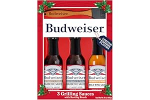 FENRIR Marketplace Brands Budweiser Grilling Set - 3 BBQ Sauces with Basting Brush