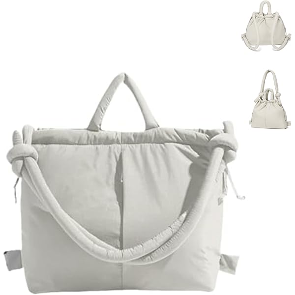 Borsa Zaino Puffer Donna | Tote Bag Leggero Gonfio | Zaino Con Coulisse | Poliestere | Moda Casual - Foto 10