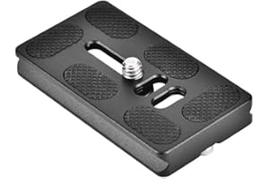EBTOOLS Placa de liberación para TRIOPO, Placa de aleación de liberación rápida con Tornillo de 1/4 de Pulgada Se Adapta a la cámara SLR con Cabeza de Bola trípode monopie Arca Benro(PU70)