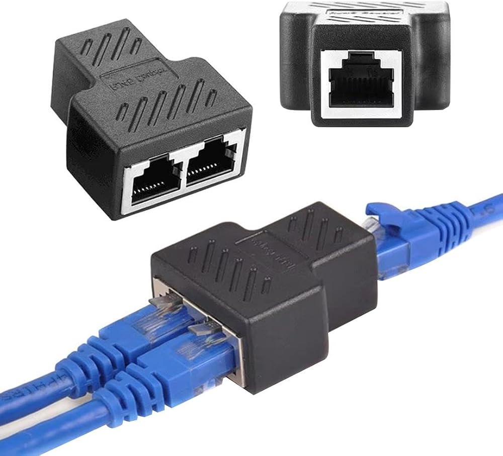 Parcbeny P-26130 Ethernet Splitter 1 ila 2 RJ45 Ağ Kablosu Adaptörü, Not Sadece Bir Seferde Bir Ağ Bağlayın, ADSL/Bilgisayarlar/TV'ler/Yönlendiriciler ile Uyumlu 1.KALİTE KAPLİN COUPLER SPLİTTER (1)
