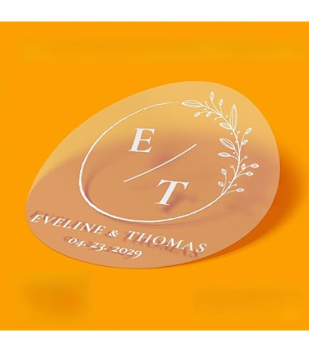 Autocollants Personnalisés Ronds - 100 à 300 Pièces - Idéal Mariage, événements, Logo Entreprise, Décoration Murale - 8
