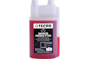 ‎TECPO TECPO Zweitaktöl Universal 2-Takt FF Plus, teilsynthetisch, mit Fuel Fresh für Gemisch & Getrenntschmierung für Motorsäge, Rasenmäher, Mofa, JASO FD, ISO-L-EGD, API TC 1:50 mischbar