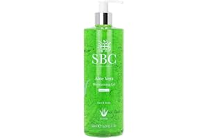 SBC Skincare - Gel Idratante per Viso e Corpo con Aloe Vera - 500 ml - Aiuta a Calmare, proteggere e Rigenerare la Pelle - Crema Idratante - Aloe Vera Moisturising Gel
