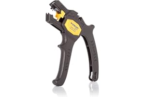 GLOBE WAREHOUSE Heinz Hesse Jokari Abisolierzange Super 4 Plus (inkl. Seitenschneider, für Leiterquerschnitte von 0,2-6mm², Längenanschlag verstellbar 5-15 mm, Griff ergonomisch, Klingen auswechselbar) 460100, Other