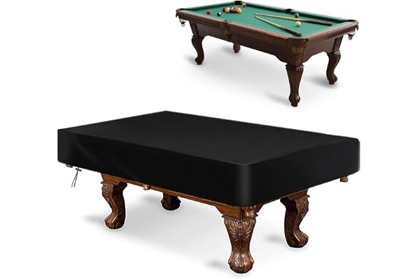 Funvalley Surperfect Housse de table de billard, 2,13 m imperméable - Housse de table de billard en tissu Oxford 210D pour intérieur et extérieur avec cordon de serrage