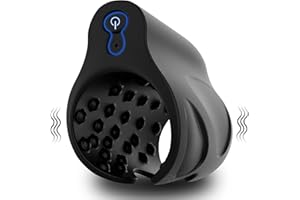 DUUOUS Masturbadores Masculinos Vibrantes, Yoaiv Automático Masturbador de Copa Eléctrica Masajeador de Pene Juguete Sexual Realistas con 10 Modos de Vibración Hombre Masajeador Carga USB Negro