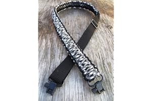 vsdfvsdfv Verstellbarer 550 Paracord Gewehrgurt mit Drehgelenk (Urban Camo & Schwarz)