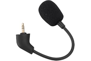 ANNADUE Micrófono de Juego de Repuesto para Kingston HyperX Cloud/Cloud X/Cloud II Versión 2 Auriculares con Cable, Micrófono con Cancelación de Ruido de 3,5 Mm con Cubierta de Espuma