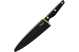 Wiltshire Staysharp Triple Rivet Multi-Purpose Carving Knife 20cm, Stainless Steel Sharp Blade for Chopping Cutting & Slicing, Built-in Sharpener, Slim Scabbard, Ergonomic Triple Rivet Handle