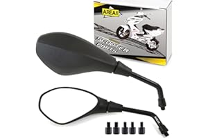 ‎AREA1 Rückspiegel Spiegel Set kompatibel mit Piaggio X7, Fly, Free, Quartz, Sfera, SKR, Skipper (V20)