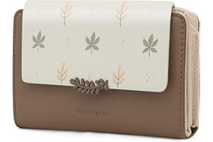 REETEE Cartera Mujer Cuero PU Monedero Mujer Gran Capacidad Largo Billeteras para Mujer con Cremallera Bolsillo Monederos y 10 Ranuras para Tarjetas (Z-Marrón)