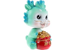 ORFOFE Année du Dragon Résine Artisanat Décor De Voiture Décorations De Voiture Gâteau Accessoires Résine Bleu Petit Ornement Miniature Dragon Ornement Petit Dragon Ornement Figure