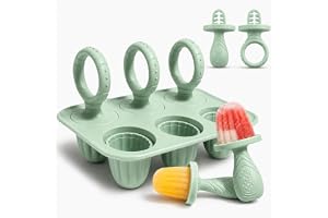 ZoneYan glassformar av silikon, ZoneYan glassform, BPA-fri, med pinnar, glassform för barn och spädbarn, silikonformar för av