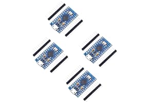 DUBEUYEW 4PCS Pro Micro 32U4 5V 16MHz Bootloadered IDE Micro USB Pro Micro Placa de Desarrollo Microcontrolador Compatible con conexión Pro Micro Serial con Cabezal de Clavija