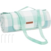 Wasserdichte Picknickdecke Groß 203x152 Cm & XL 203x203 Cm – Faltbar, Gingham-Muster | Für Strand, Park & Camping